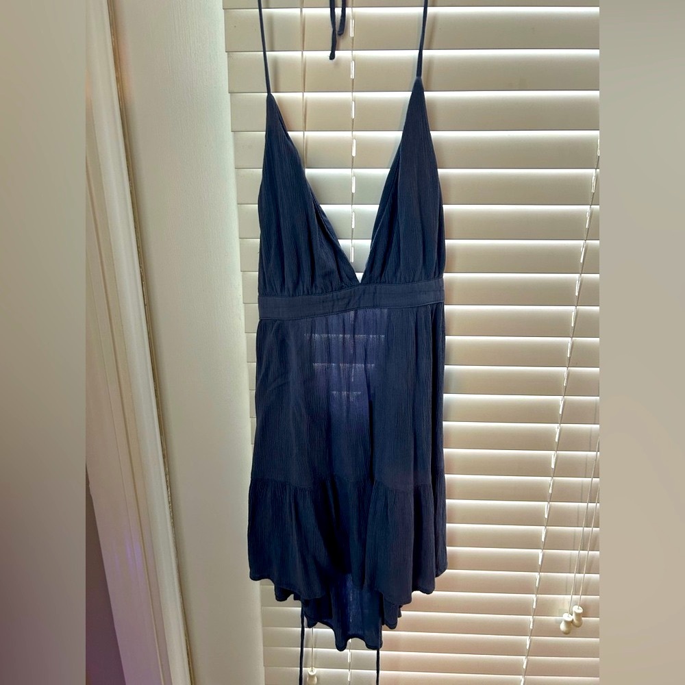 Elegant blue  Sleeveless Summer Dress